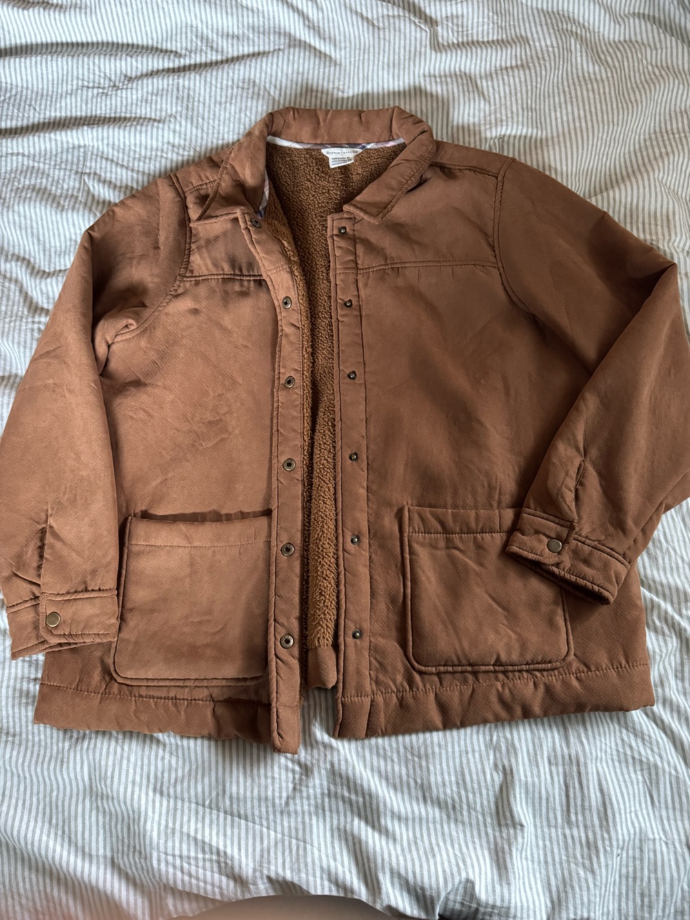 Boston Traders Tan Sherpa-Lined Jacket